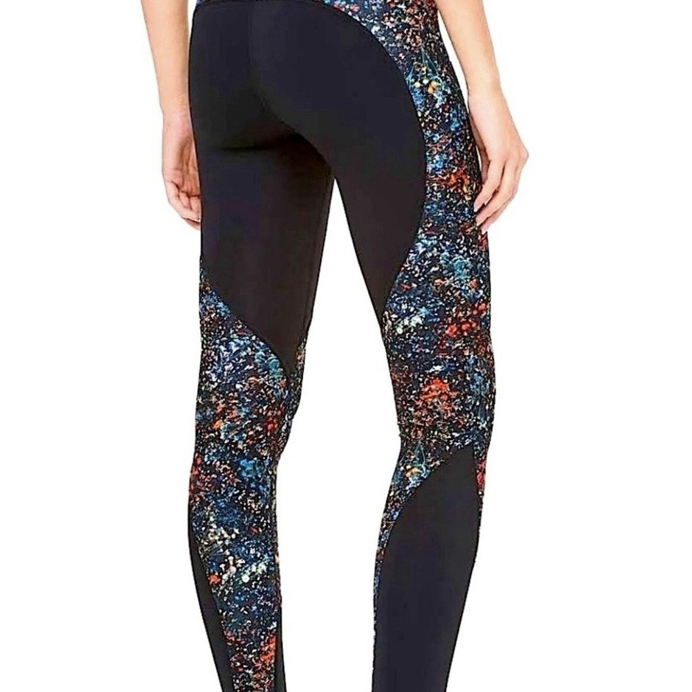 Lululemon Black and Blue High-Waisted Leggings